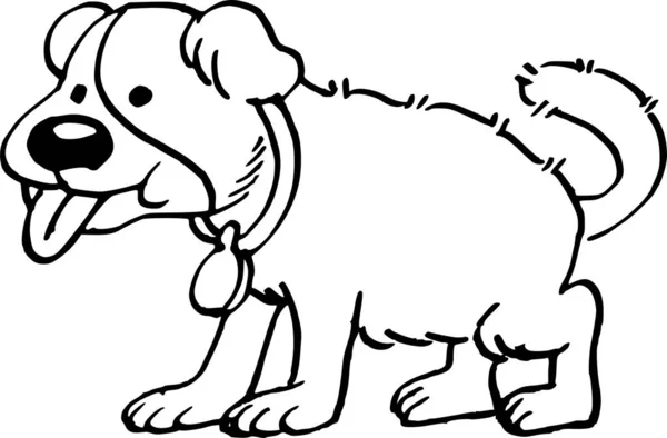 Собака Карикатурный Рисунок Любого Использования — стоковый вектор