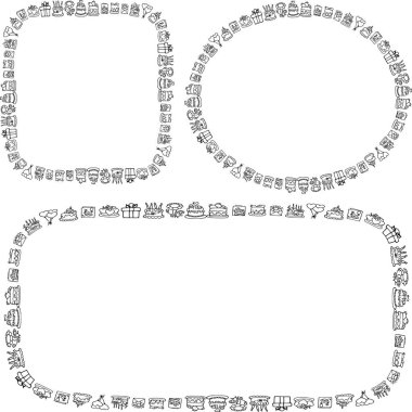 Çiçek çerçevesinin vektör illüstrasyonuName