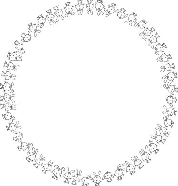 Çiçek çerçevesinin vektör illüstrasyonuName