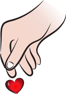 Bir kadın elinin vektör silueti