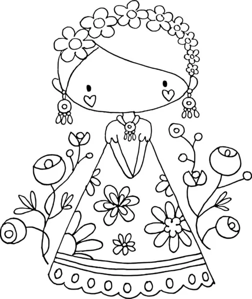 Coloring Book Children Vector Illustration — Stock Vector