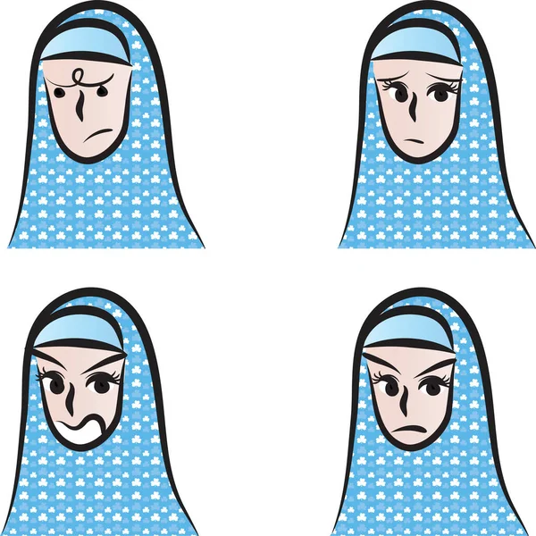 Όμορφη Γυναίκα Φοράει Χιτζάμπ — Διανυσματικό Αρχείο