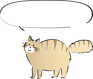 Şirin bir kedinin vektör çizimi