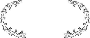 Çiçek çerçevesinin vektör illüstrasyonuName