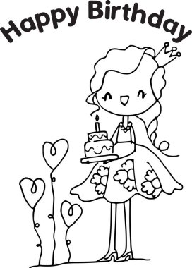 Şirin bir çiftin vektör çizimi