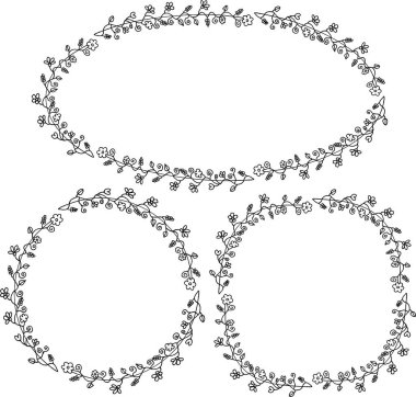 Dekoratif çiçek tasarımı elementleri. vektör illüstrasyonu