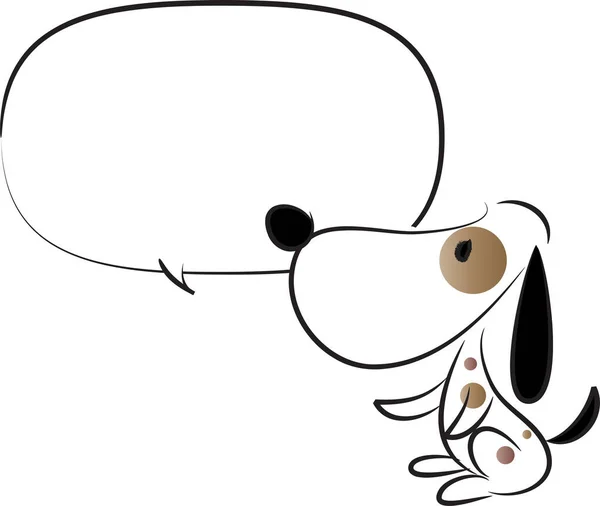 Lindo Perro Dibujos Animados Sobre Fondo Blanco — Archivo Imágenes Vectoriales