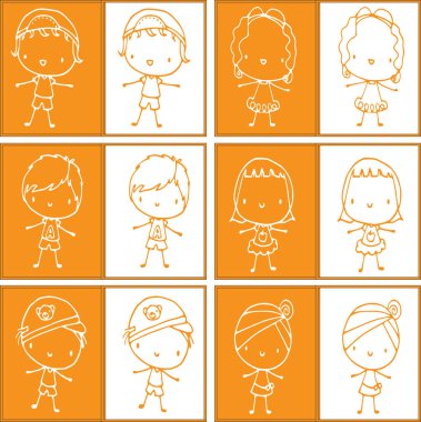 bir grup çocuk çizimi