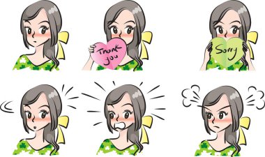 Çizgi film karakterlerinin vektör çizimi