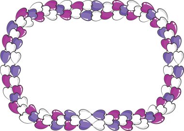 Pembe ve beyaz çiçeklerin çerçevesi