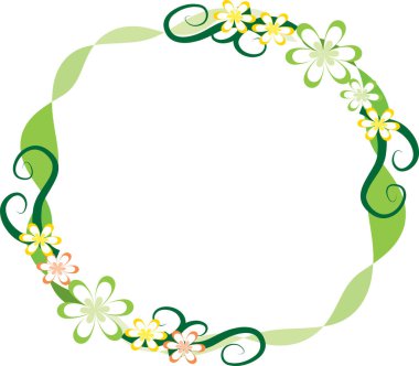 Çiçek çerçevesinin vektör illüstrasyonuName