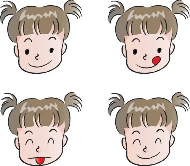 Farklı ifadelerden oluşan bir grubun çizimi