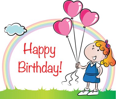 komik çizgi film hediye kartı, vektör illüstrasyonu