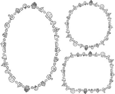 Dekoratif çerçeveler. vektör ögeleri.