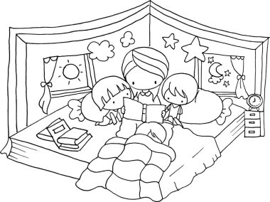 Çocuklar için boyama kitabı. vektör illüstrasyonu