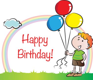 komik çizgi film hediye kartı, vektör illüstrasyonu