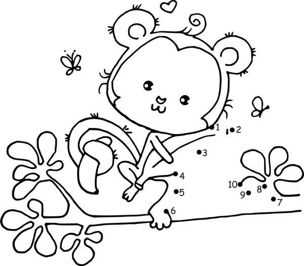 Küçük Tatlı Bir Kızla Kitap Pandayı Boyamak — Stok Vektör