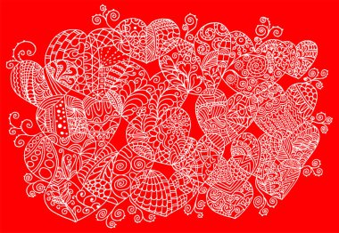 vector illustration. doodle floral background, template for your design