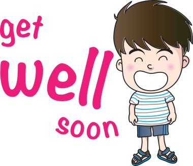 komik çizgi film hediye kartı, vektör illüstrasyonu