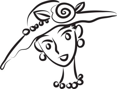 Genç bir kızın çizimi