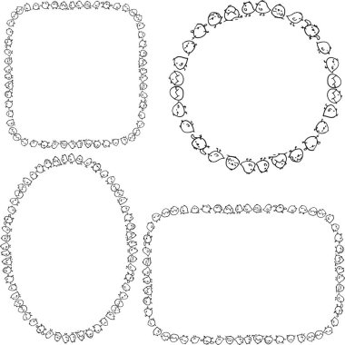 komik karikatür çerçeve tasarımı, vektör çizimi