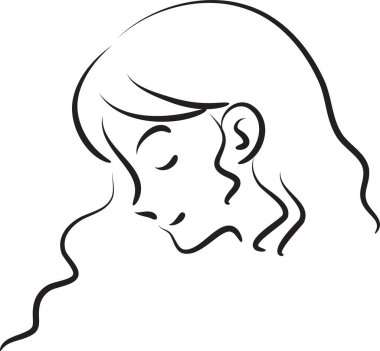 Güzel bir kadının vektör çizimi