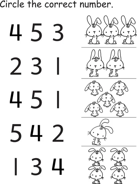 Comptage Mathématique Pour Les Enfants — Image vectorielle