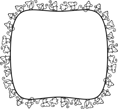 Bir fare çerçevesinin vektör illüstrasyonu