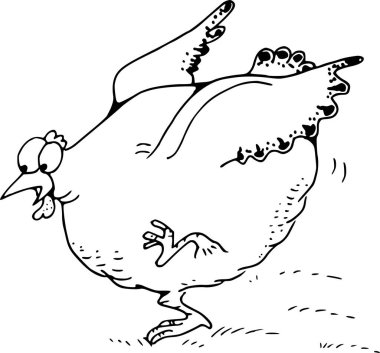 tavuğun ahşap çizimi