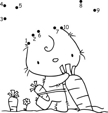 Çiçekli bir adamın karikatür çizimi