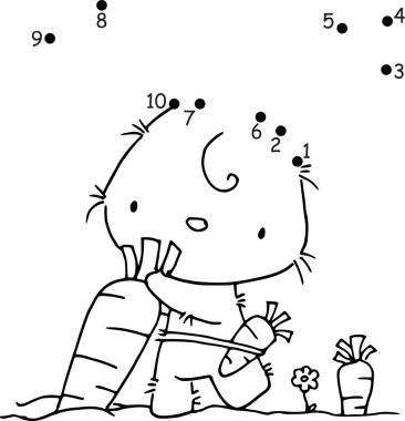 Bir çiçekle koşan bir adamın karikatür çizimi