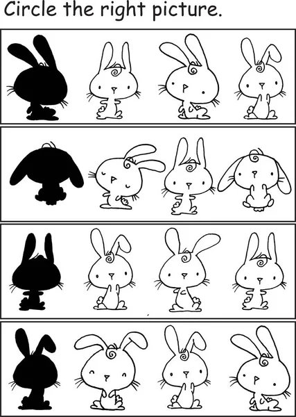 Jeu Vectoriel Lapins Dessin Animé Mignons — Image vectorielle