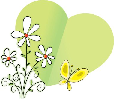 Kelebekli bir arka planın vektör çizimi