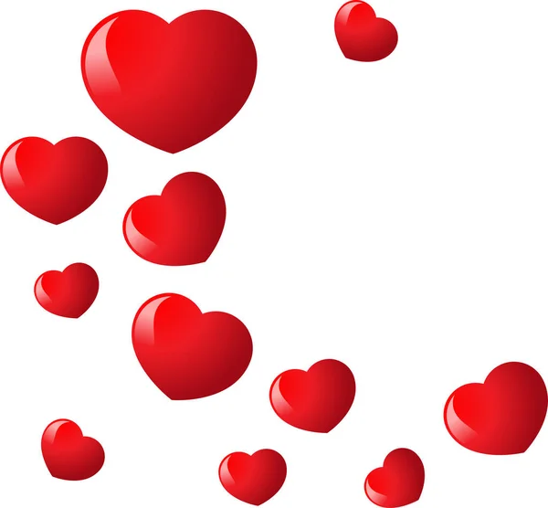 Carte Saint Valentin Avec Des Coeurs — Image vectorielle
