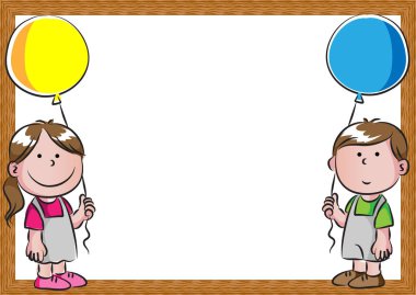 Balonlu mutlu yıllar, vektör illüstrasyonlu