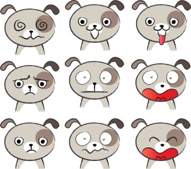 Çizgi filmlerdeki sevimli köpeklerle kusursuz bir şablon.