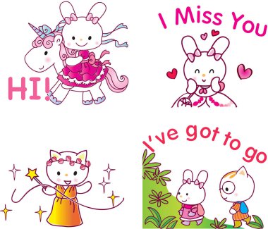 şirin tavşanların vektör kümesi