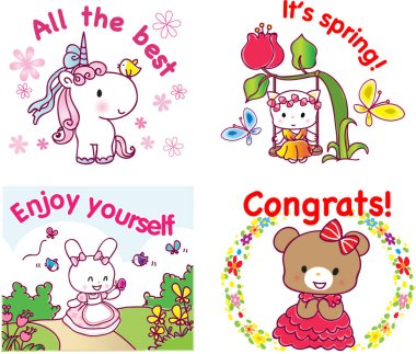 Çizgi film hayvanları. vektör illüstrasyonu