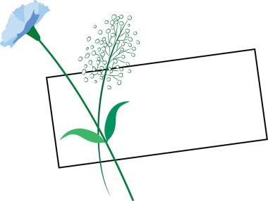 Çiçekli bir kartın vektör çizimi