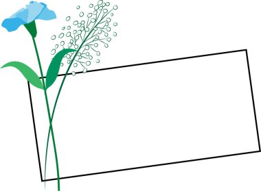 Çiçekli bir kartın vektör çizimi