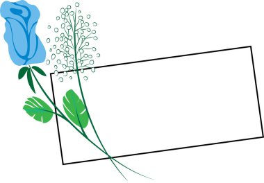 Çiçekli bir kartın vektör çizimi