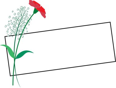 Çiçekli kart vektör illüstrasyonu