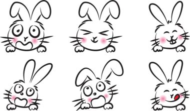 Şirin tavşanların vektör çizimi