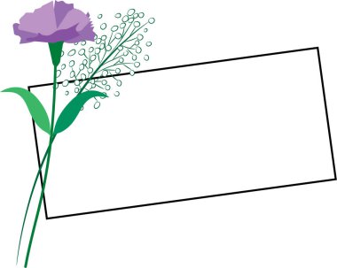 Çiçekli bir kartın vektör çizimi