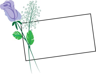 Çiçekli hediye kartının vektör çizimi