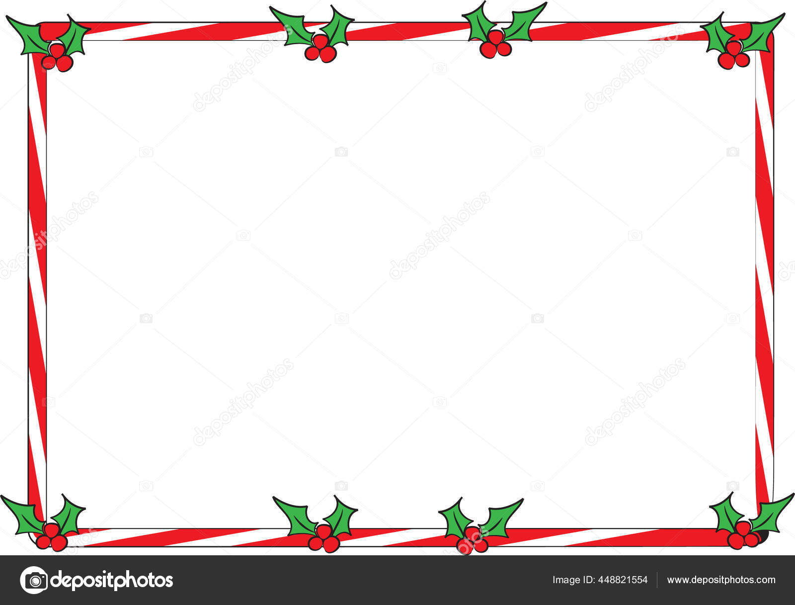 Vector Cartoon Christmas Card Background Border Frame Stock Vector Image by  ©wenpei #448821554