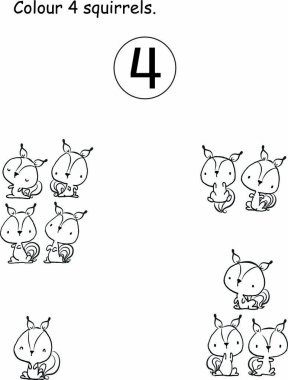 vektör sincap çizgi film eğitim etkinliği oyun eşleşmesi