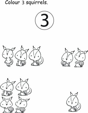 vektör sincap çizgi film eğitim etkinliği oyun eşleşmesi