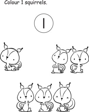 vektör sincap çizgi film eğitim etkinliği oyun eşleşmesi