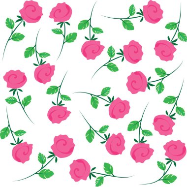 Pembe gül çiçekleri çizen vektör